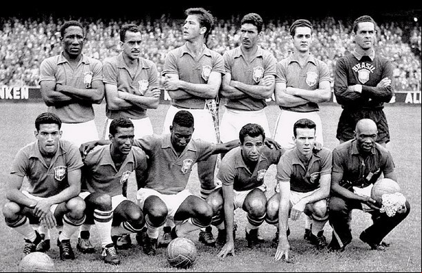 Seleção brasileira no jogo final na Copa do Mundo da Suécia